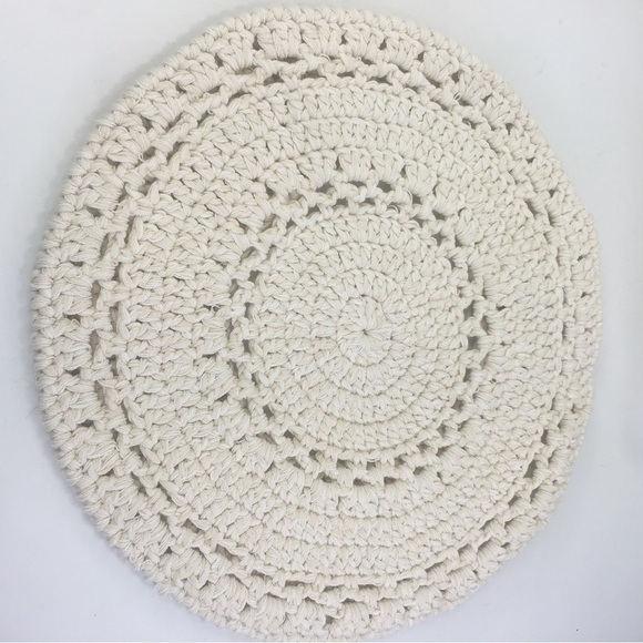 NWT NEW Free People Darla Crochet Beret Ivory White One Size main image 4